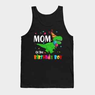 Mom Of The Birthday Boy Dinosaur Party Tank Top